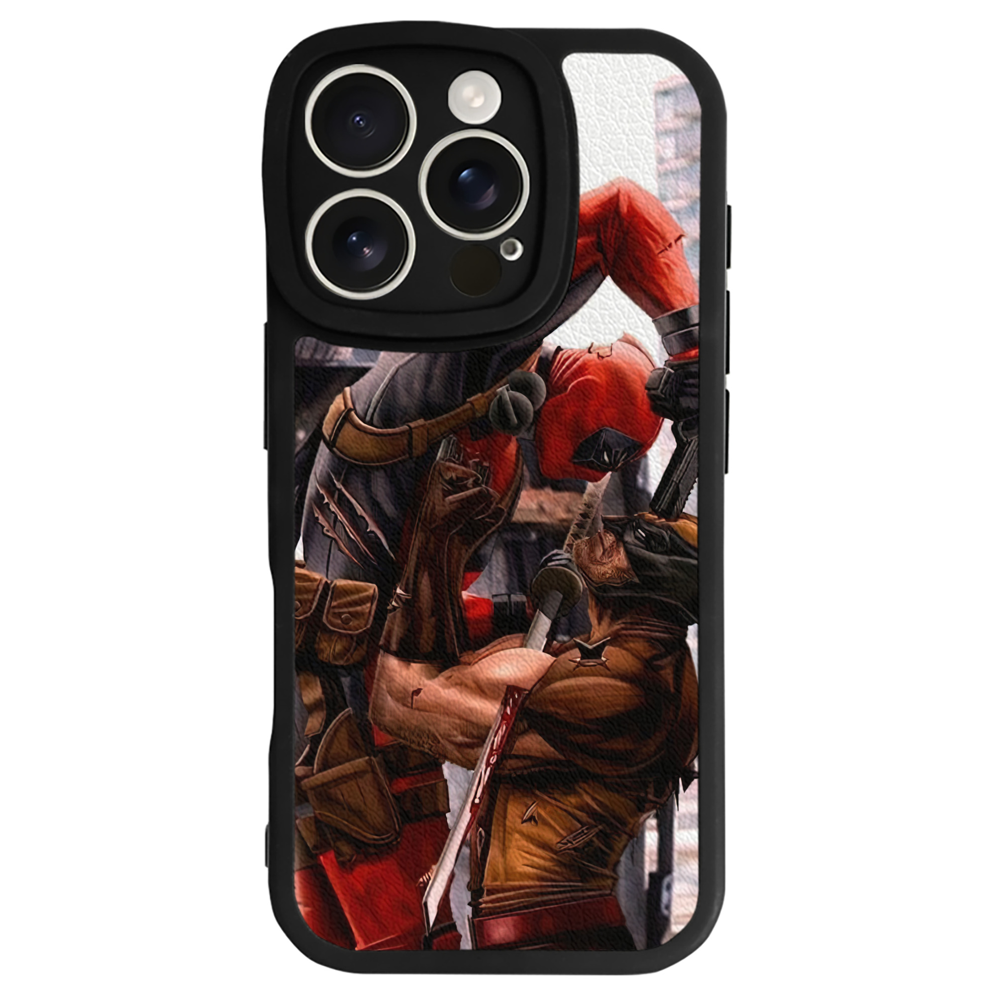 （画像用） Deadpool デッドプール 【iPhone 16シリーズ対応】シリコンスマホケース（レザー調） 材質：シリコン
